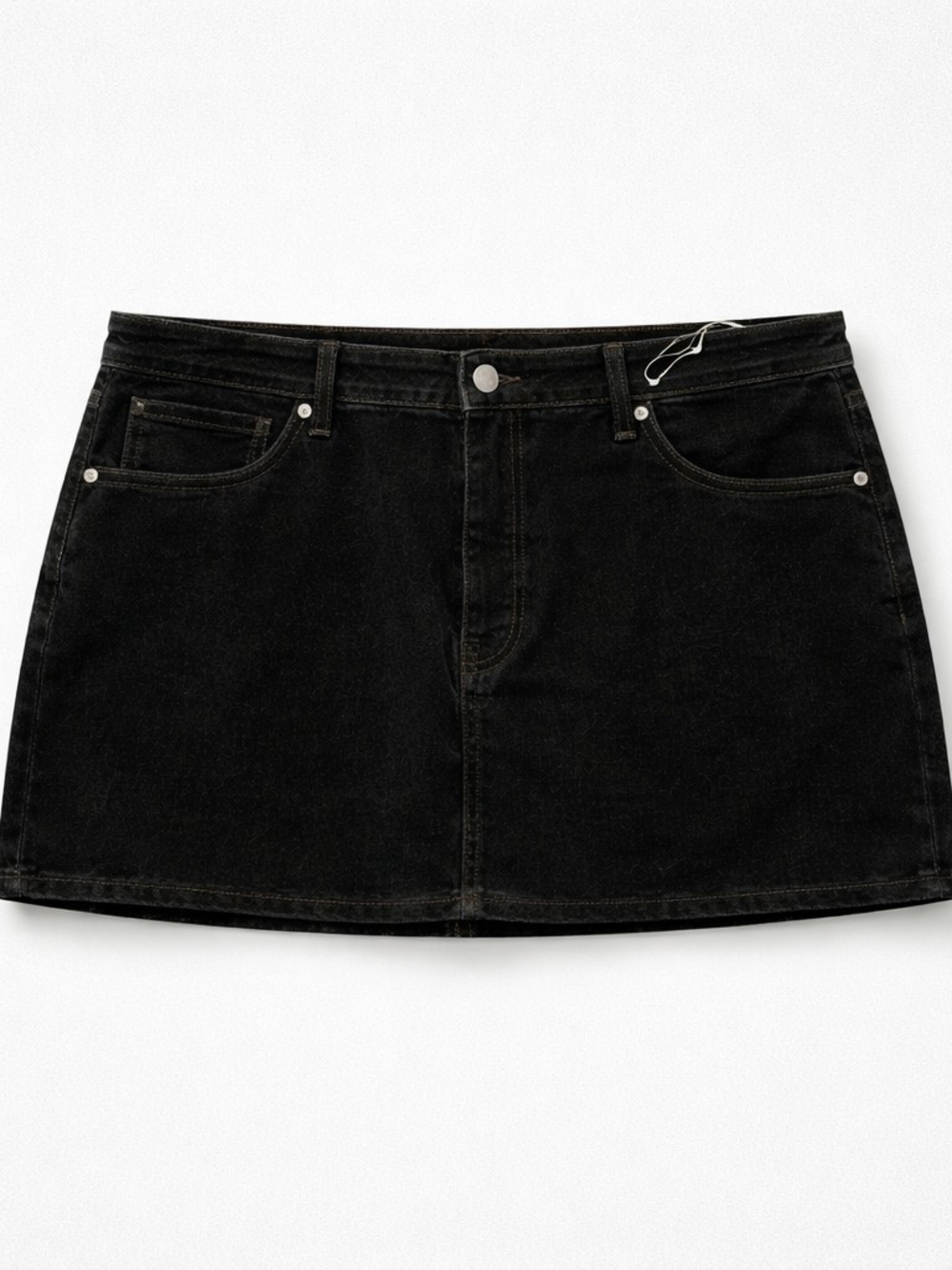 Classic Suade Denim Mini Skirt